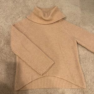 Pale Pink Point Sur Cowl Oversized Turtleneck